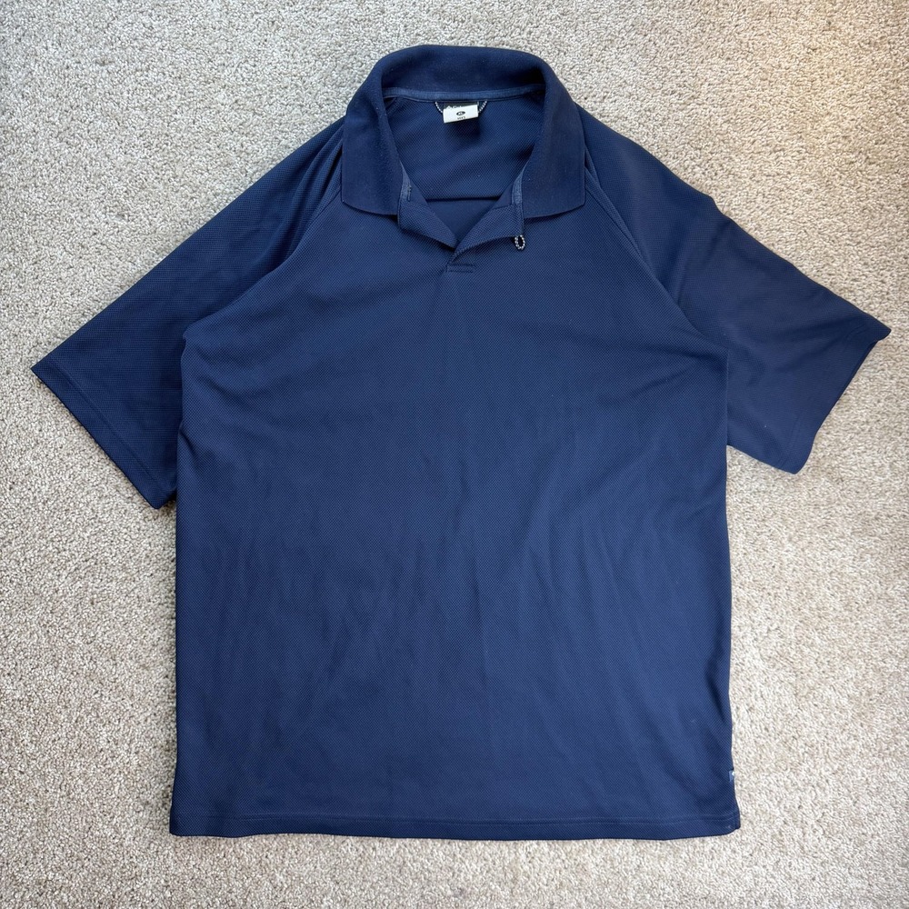Columbia XCO Polo Shirt Mens XL Blue Solid Mesh Short Sleeve Lightweight Top